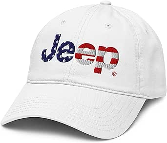 Jeep Flag Wordmark Logo Adjustable Baseball Hat
