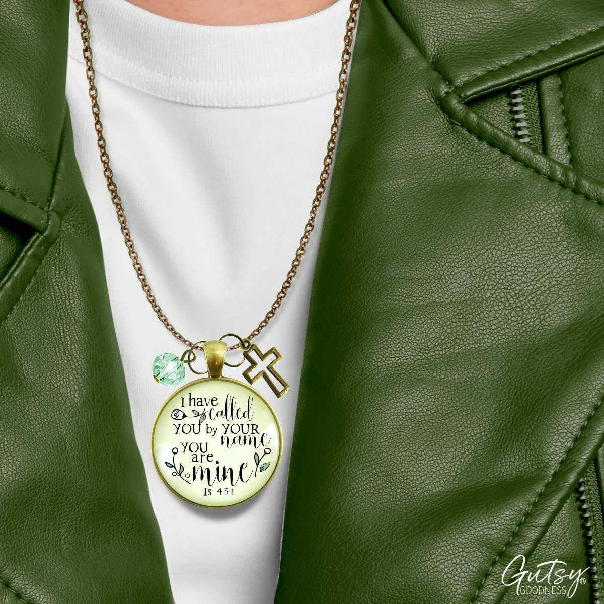 Gutsy Goodness Faith He Cares Necklaces Handmade Encouragement Christian Women's Message Jewelry Pendants