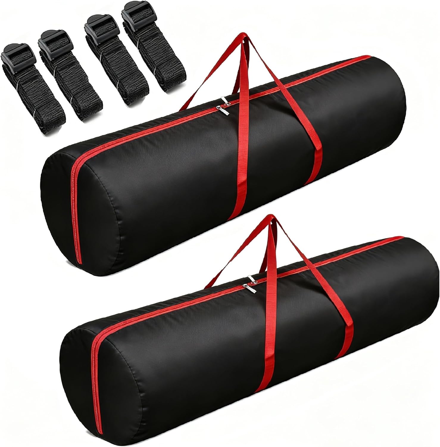 Extra Large 600D Oxford Waterproof Sports Duffle Bag | 2-Way Zippers | 59×14.9Inch Large Foldable Storage Bag for Folding Bed, Mattress, Duvet, Camping Chair, Beach Umbrella (2 Pack)