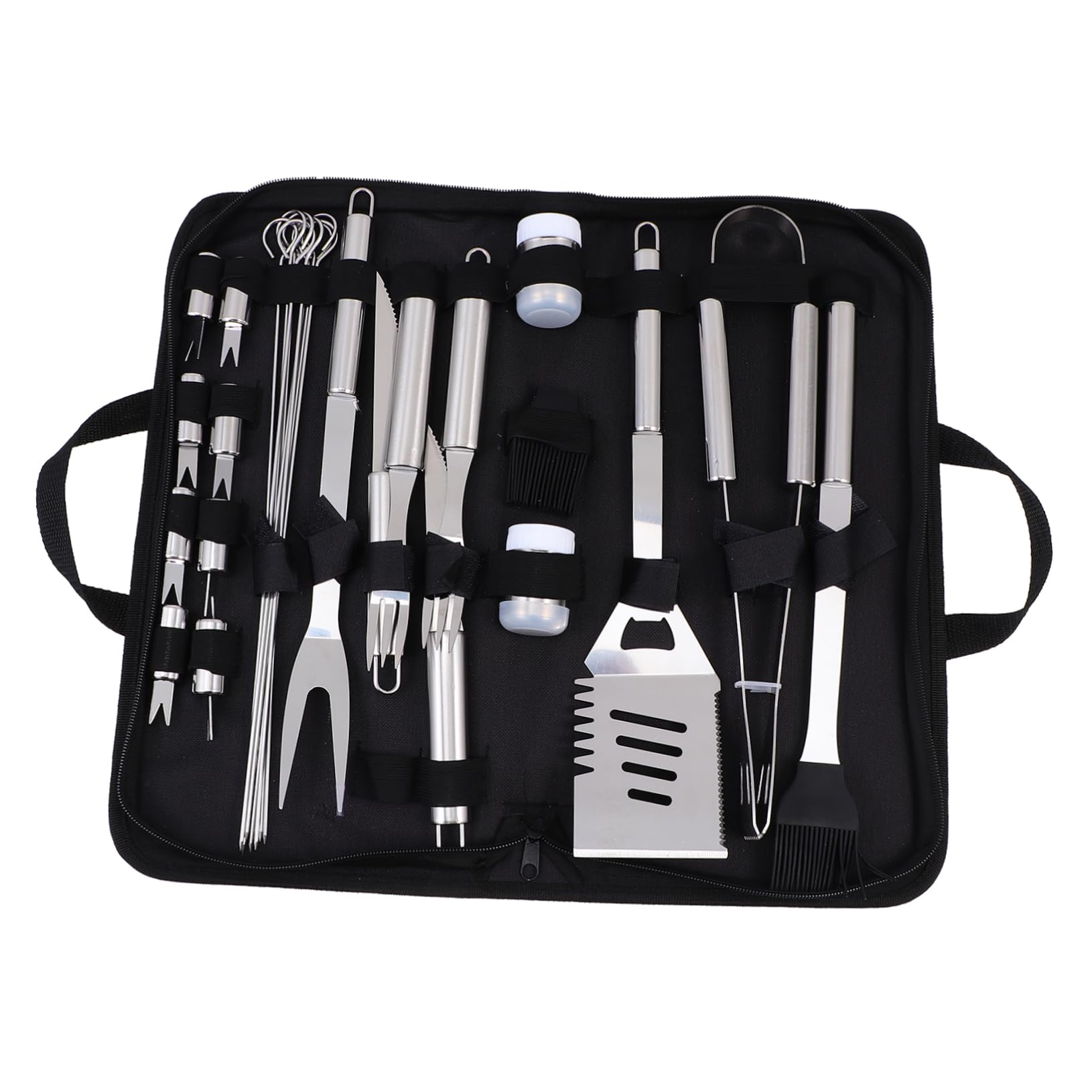 BESPORTBLE Acciaio Inox Per Barbecue Kit Utensili Barbecue Da Esterno Accessori Per Grigliate All Aperto Completo Di Strumenti Per Cucinare e Servire