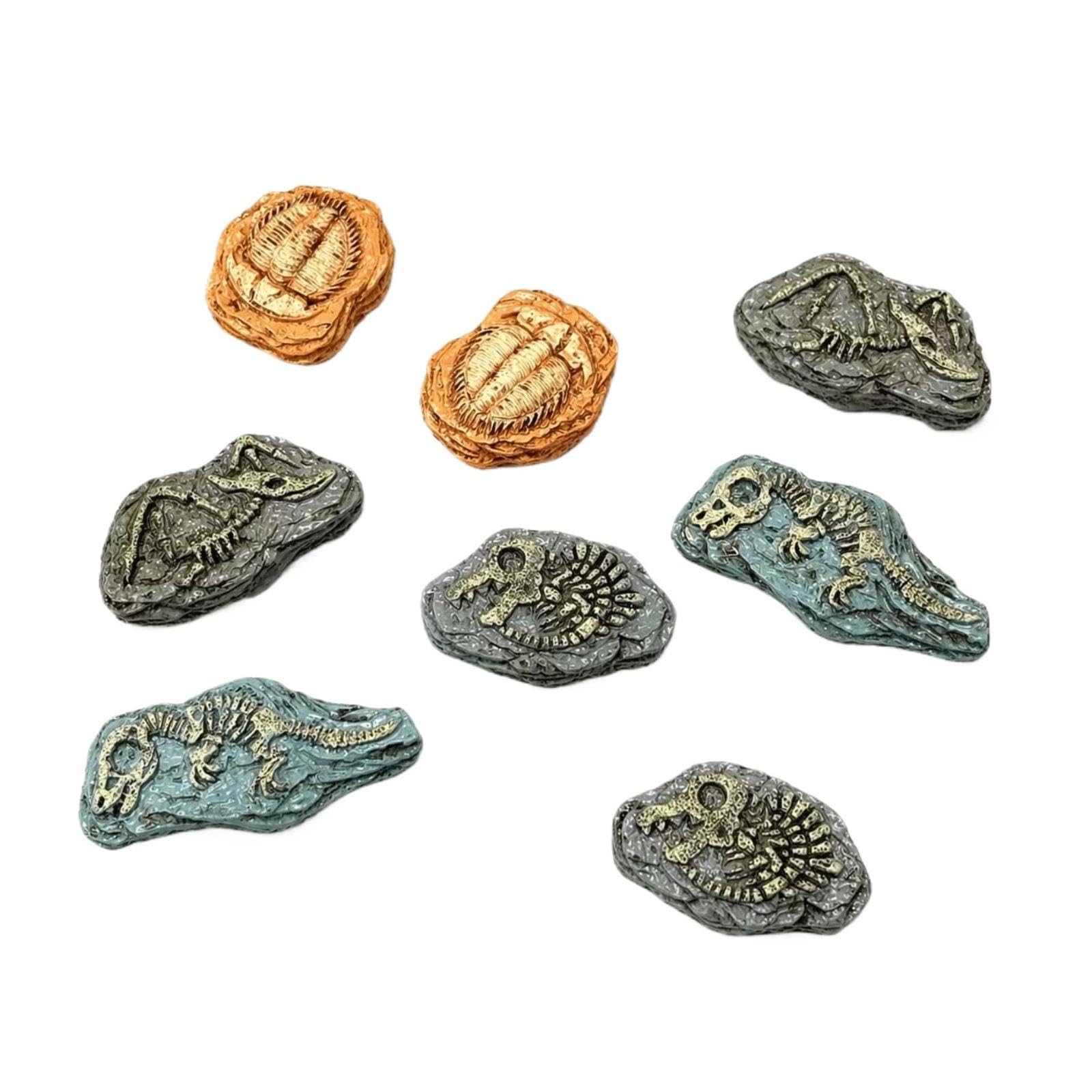 VBRYUAW 8PCS Realistic Mini Fossil Model Assorted Figures Dino Bones Micro Landscape Desktop Decoration Ornaments, Home, Sand Tables/Bonsai/Photography Props