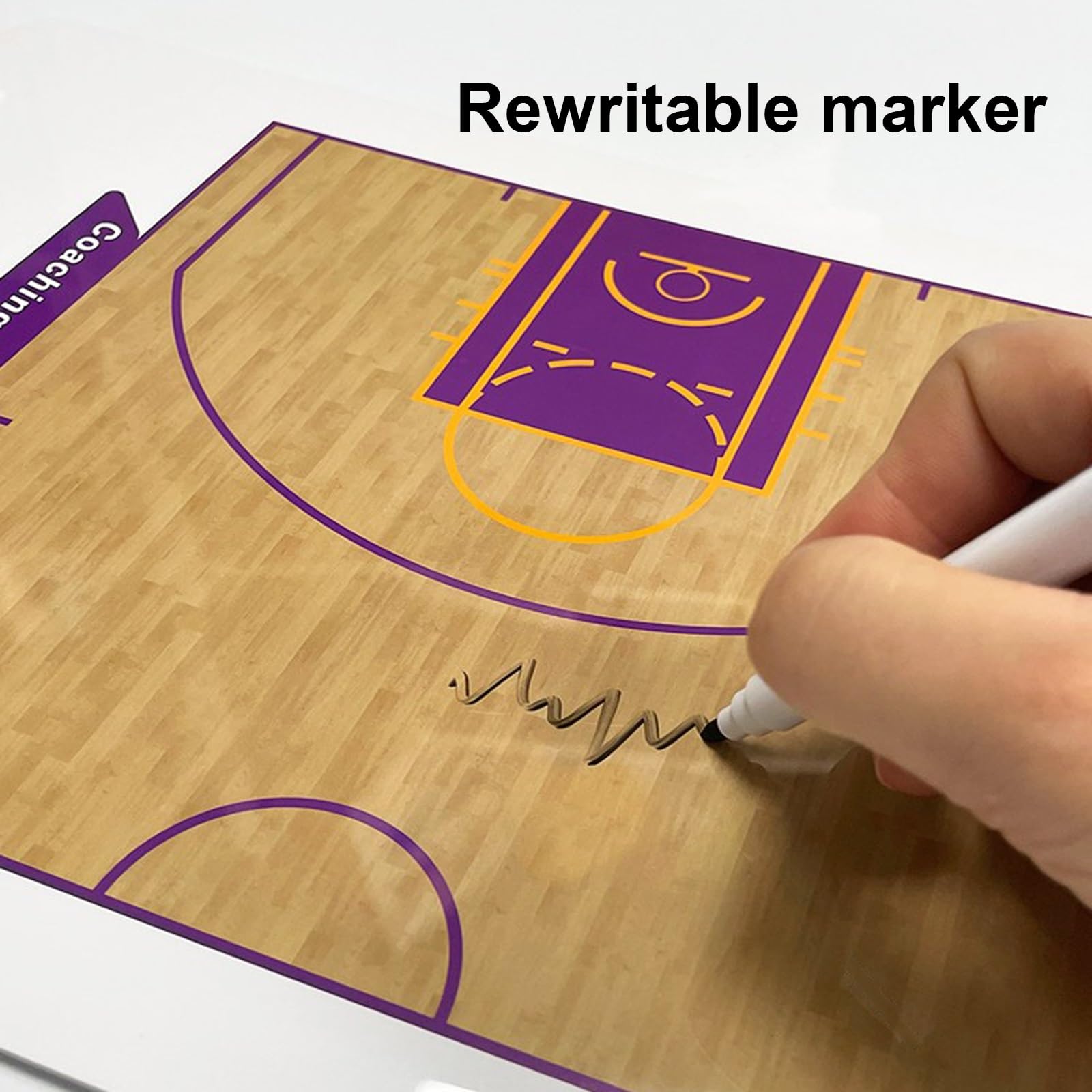 Basketball Dry Erase Coaches Klemmbrett, Doppelseitiges Löschbares Magnetisches Whiteboard, Glatte Schreiboberfläche, Inklusive Magnetischer Schachfiguren Einem Markierungsstift