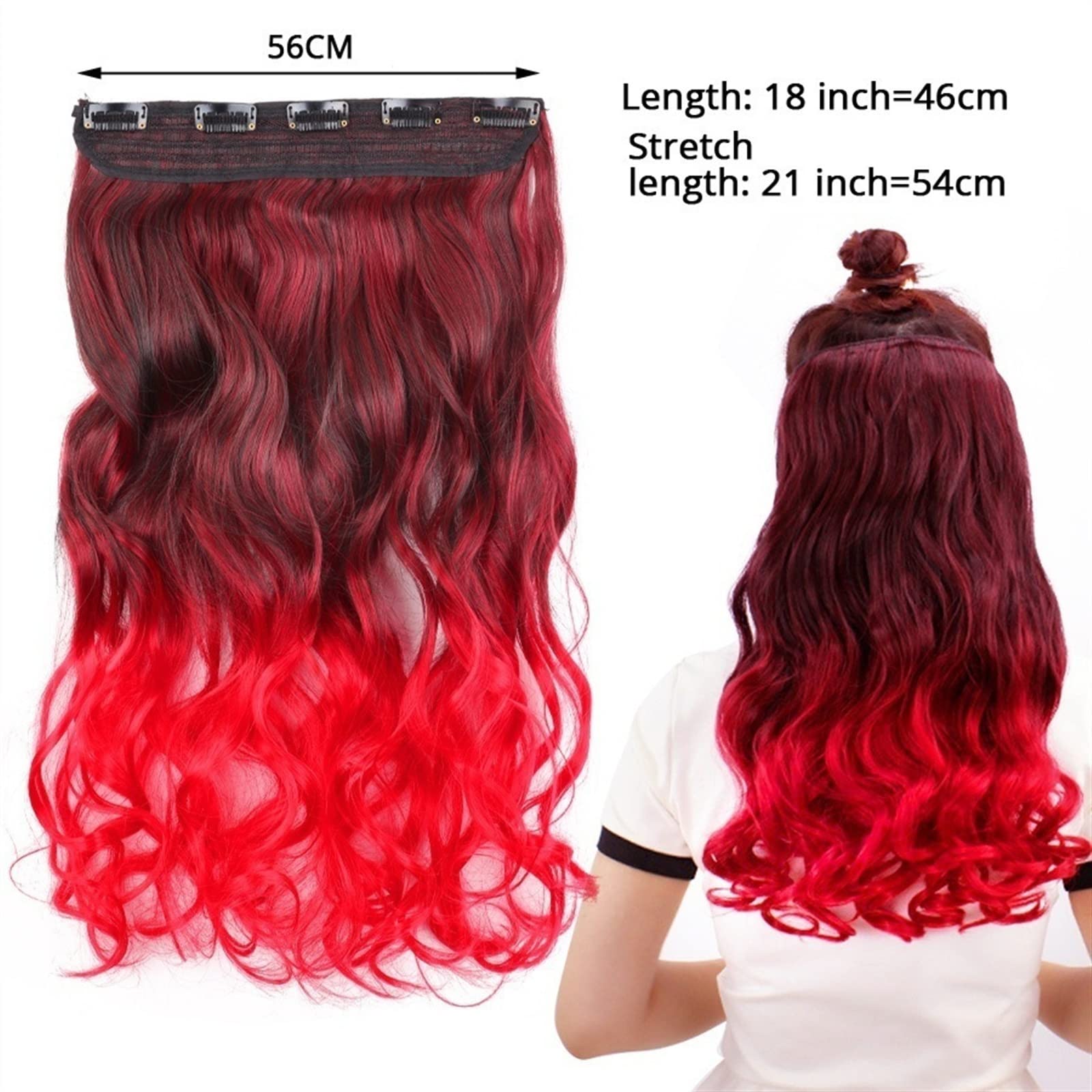 Amazon.co.jp: ヘアエクステンション 22 インチファッション合成 