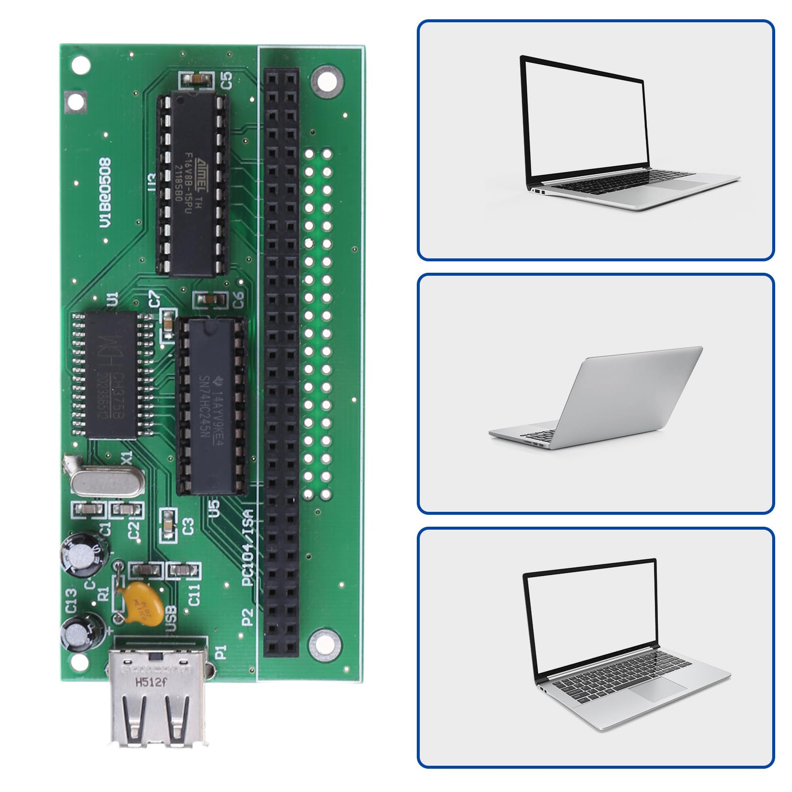 Scheda adattatore PC104 a USB PC104-USB per lo scambio di dati, scheda di conversione per sistemi informatici di controllo industriali