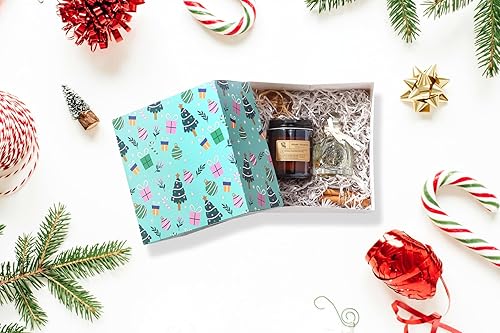 Miniatura 7 de NUJOVI 13 cajas de regalo de Navidad con tapas, hermosas cajas surtidas para envolver regalos con cajas de bata de 4 pulgadas de profundidad y caja