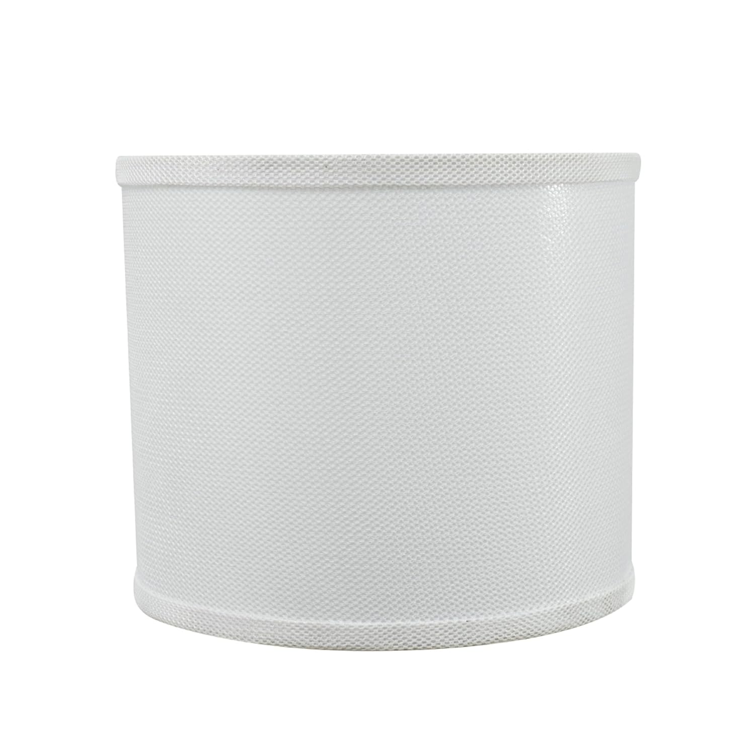 Aspen Creative 31101A Transitional Drum (Cylinder) Shaped Spider Construction Lamp Shade in White, 12" wide (12" x 12" x 10")