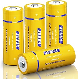 4 Pack 18500 3.2V Rechargeable Solar Battery (Not AA/AAA Battery), 18500 3.2v LiFePO4 Lithium Batteries 1000mAh for Outdoor Solar Lights, Garden Solar Lights