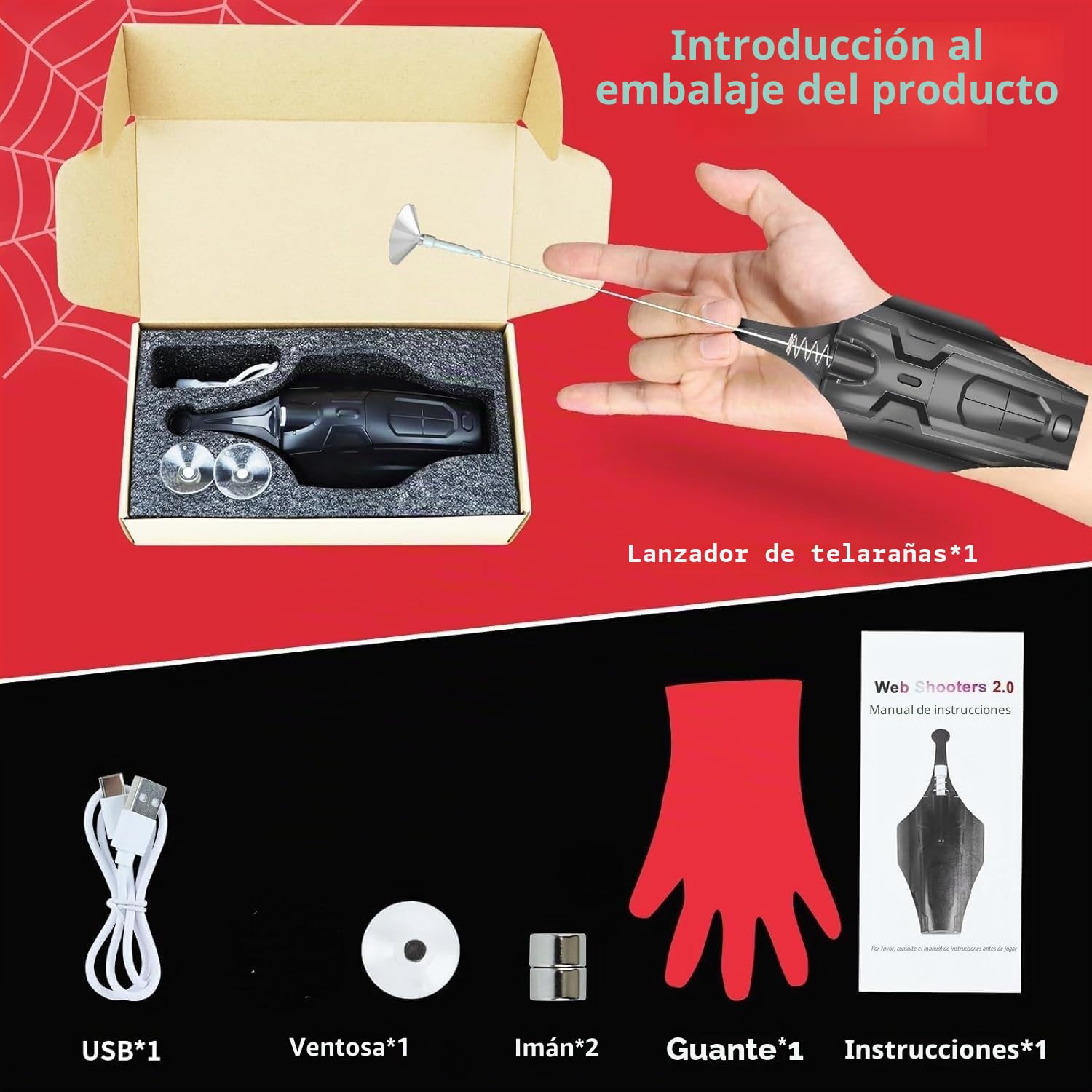 Spider Web Shooter 2.0 Ultimate Real Web Slinger and Launcher Toy para los fanáticos de los superhéroes
