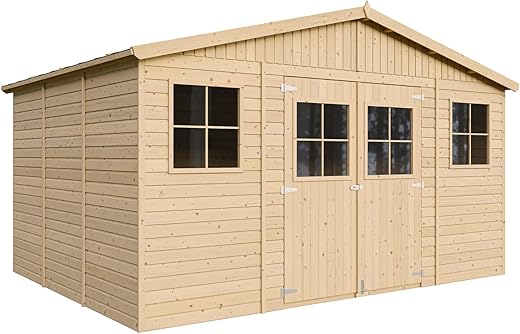 Holz Gartenschuppen mit Fenstern TIMBELA M331