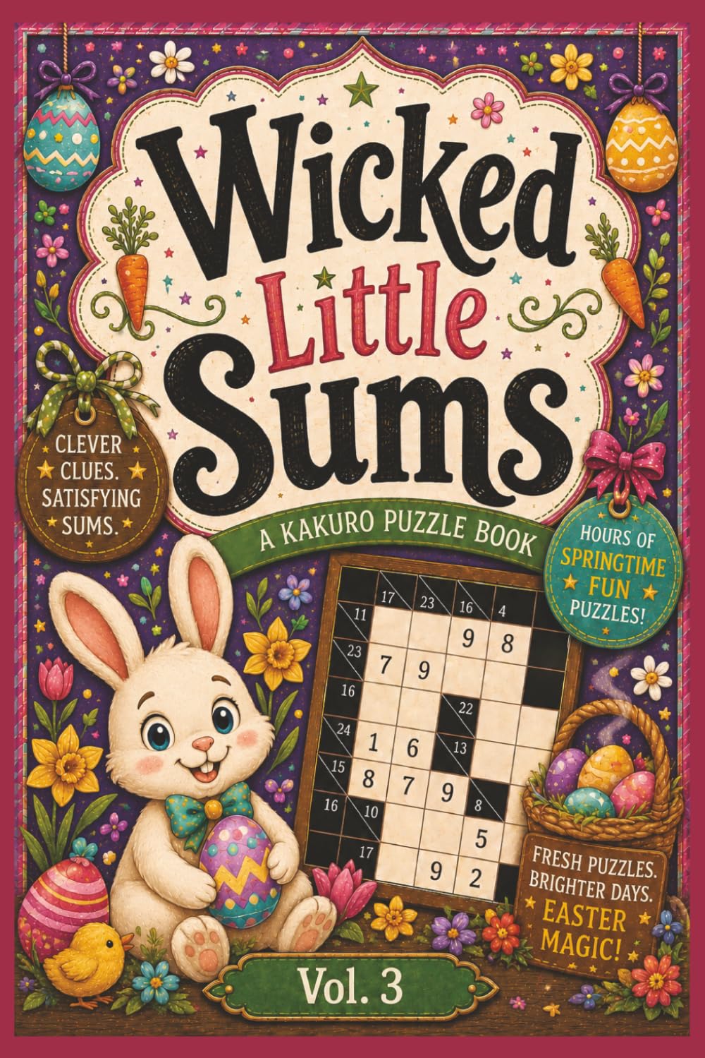 Wicked Little Sums: A Kakuro Puzzle Book: Easy to Difficult | 6x9 Inches, 200 Pages | 100 Puzzles | Solutions Included