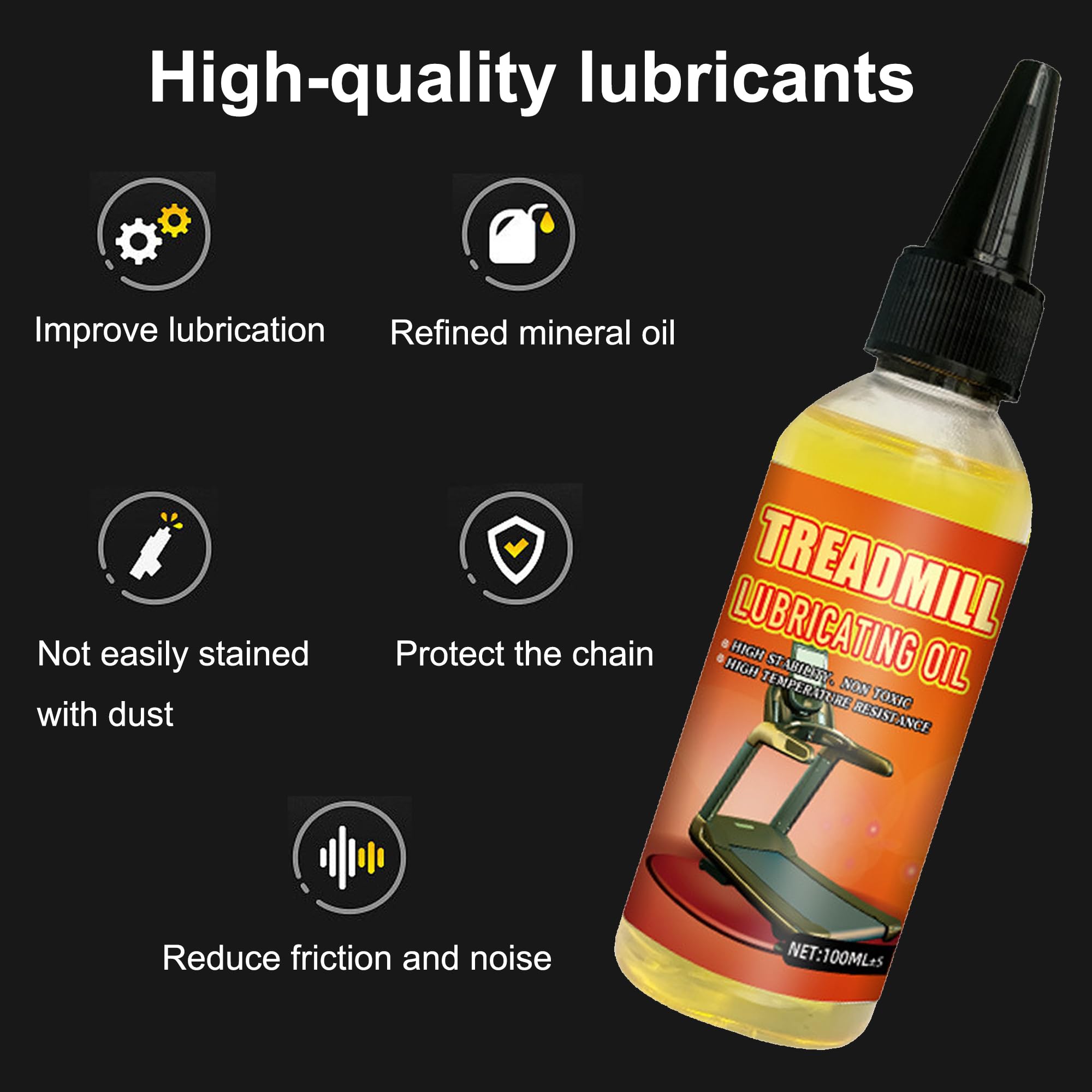 100% Silicone Treadmill Belt Lubricant - 8oz Bottle With Extension Tube For Easy Application