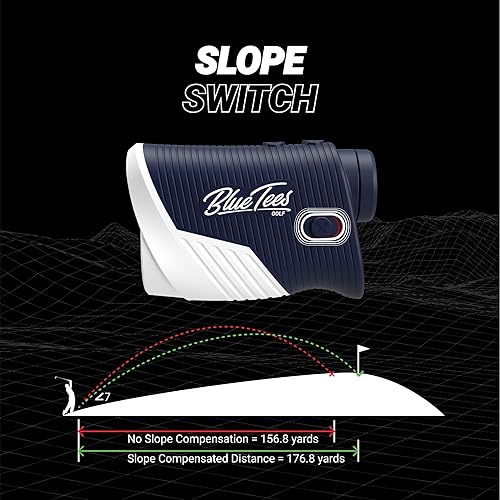Miniatura 3 de Blue Tees Golf - Serie 2 Pro Plus + Telémetro láser con cambio de pendiente - Alcance de 800 yardas, medición de pendiente, bloqueo de bandera con