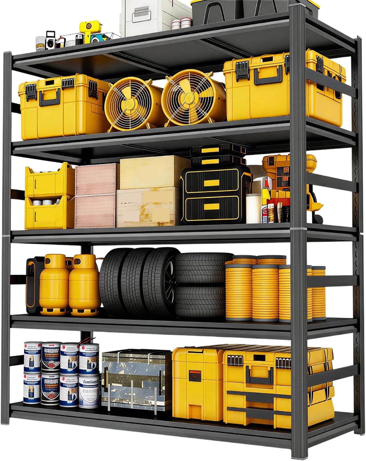 Garage Shelving, Heavy Duty Storage Shelves, Adjustable Boltless Units