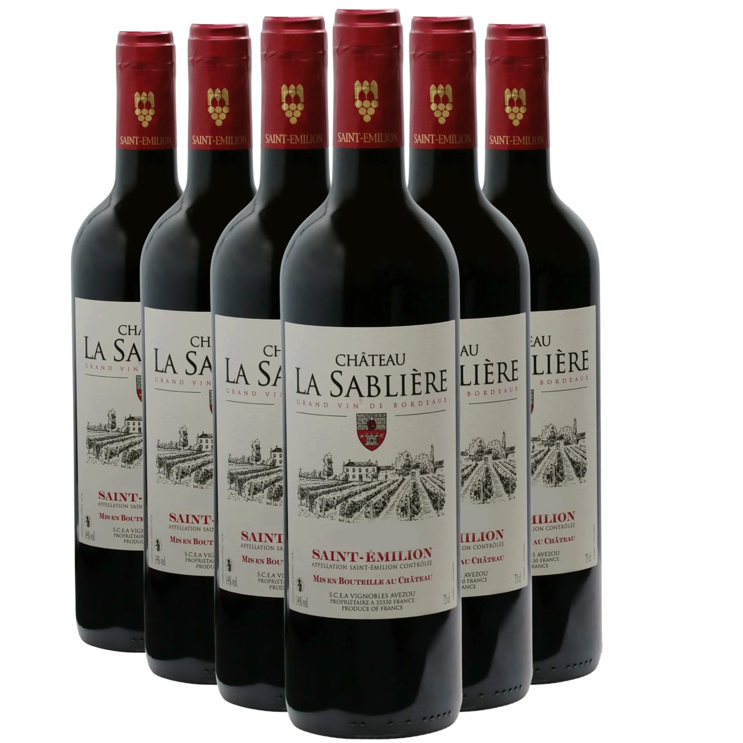 Château La Sablière Saint-Emilion - Rouge 2016 - Vin Rouge de Bordeaux (6x75cl) HVE