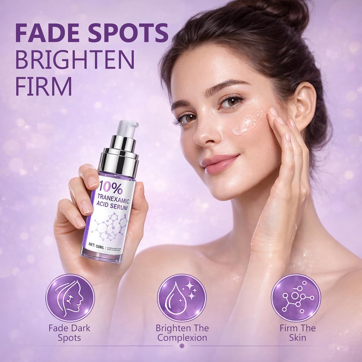 Tranexamîc Acid Serum - Advanced Discoloration Correcting Formula with Niacinamide & Licorice Root Extract - Hydrating ḏark spọt Aftercare for Face & Neck to Even Skin Tone, 1.7 Fl Oz - Image 3