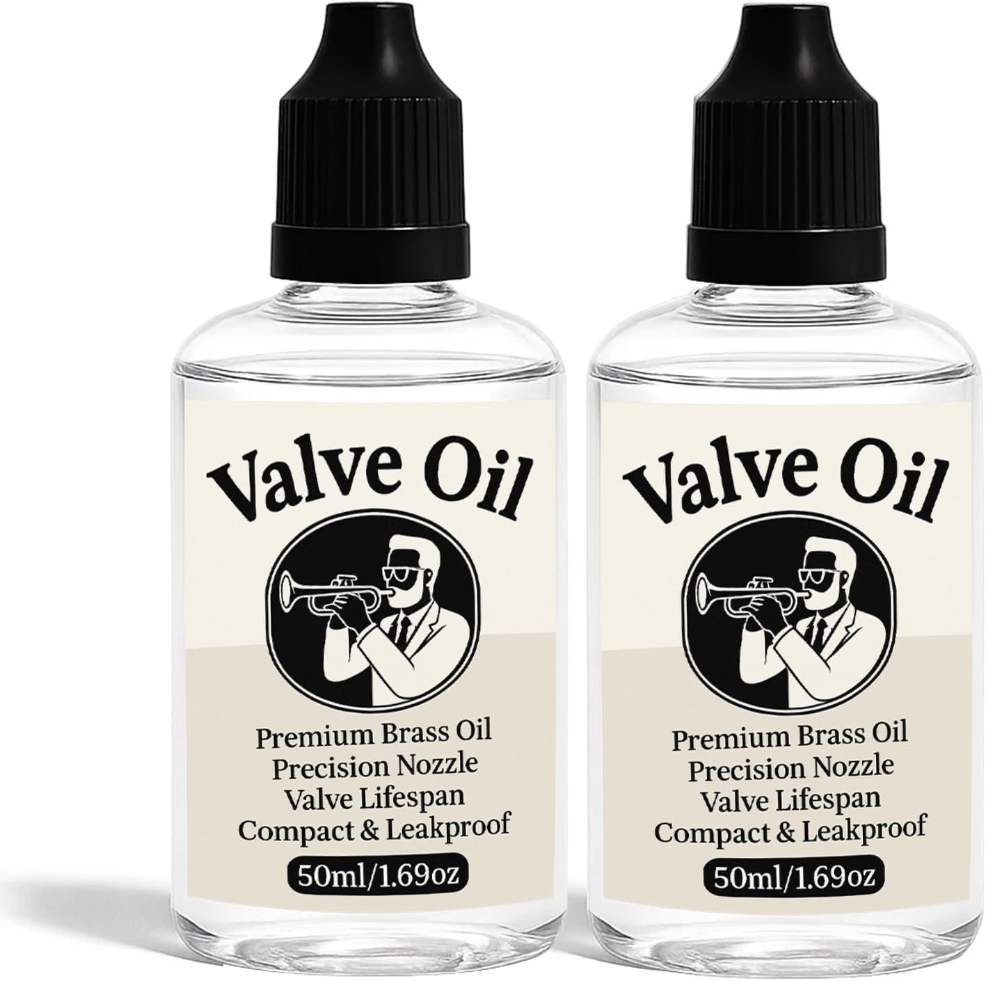 WINUS 2-Pack Premium Brass Valve Oil for Trumpet, Trombone, French Horn, Tuba, Euphonium - Non-Toxic Lubricant, Precision Nozzle, Perfect Musician Gift