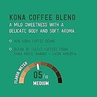 Vista 3 de Marca Yaxa - Cápsulas de café Happy Belly de tostado medio, mezcla Kona, compatibles con cafeteras Keurig 2.0 K-Cup, 100