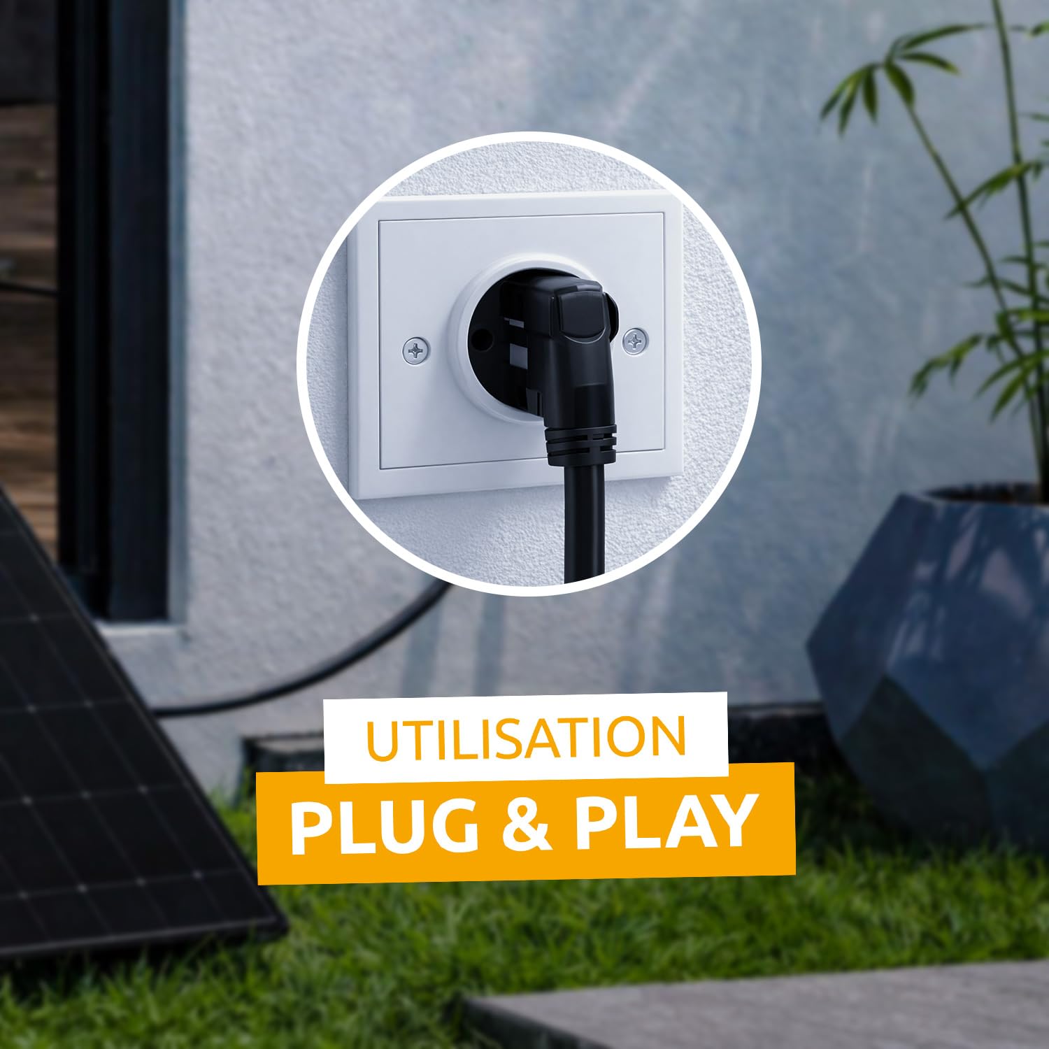 2 panneaux Solaires - Poolex - Kit Photovoltaïque Plug&Play 900W - Autoconsommation - TOPCon - Prise 230V, Wi-Fi & App : Zéro Travaux, 12 Ans Garantie, 310€/an