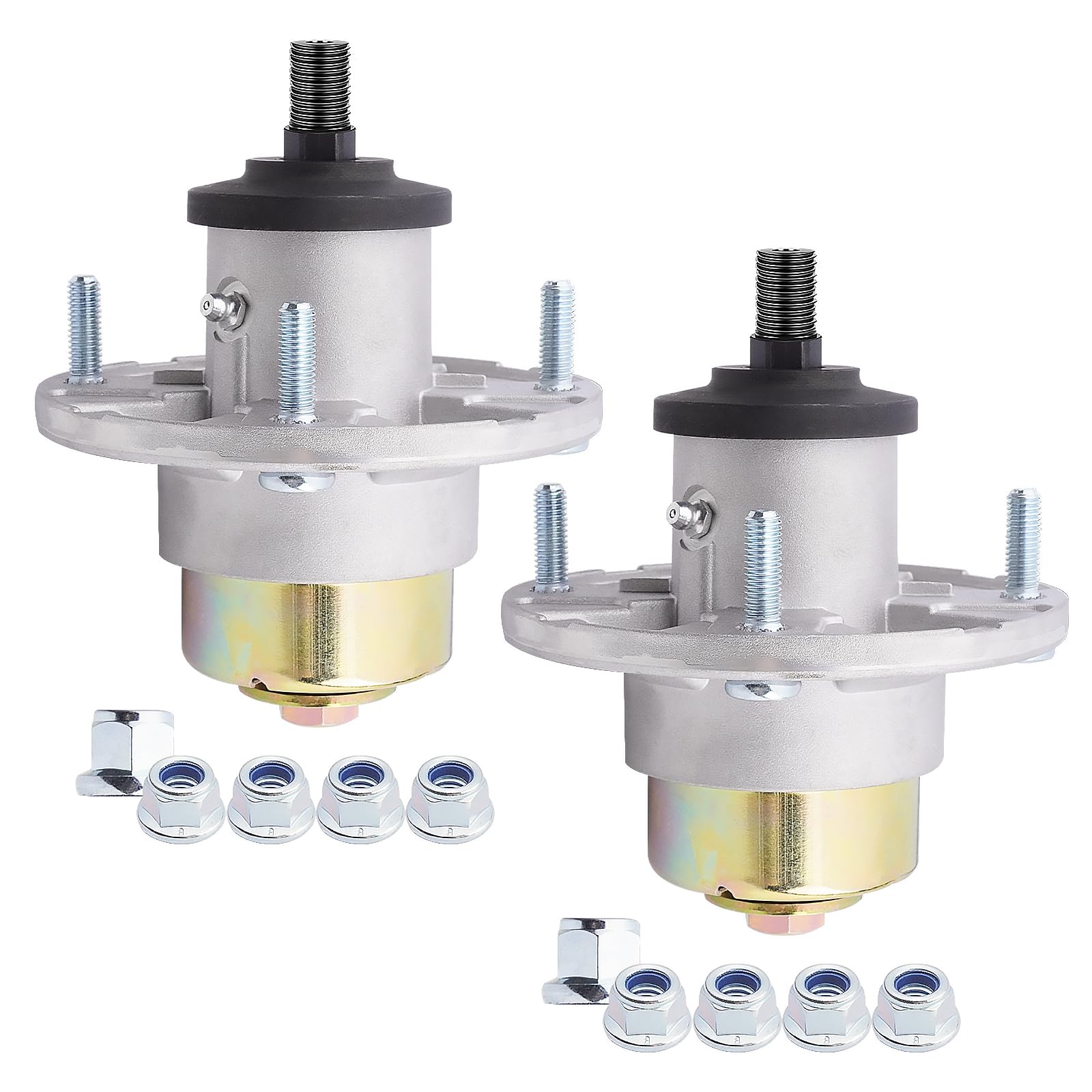 JXJKCZ AM144608 Spindle Assembly Fit for 42" 48" 54" Deck Lawn Mower Compatible with John De ere S220 200 Z335E, Z335M X330, 2 Pack