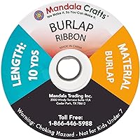 Vista 5 de Mandala Crafts Cinta de arpillera negra de 1 pulgada de ancho para manualidades, rollo de 20 yardas de cinta rústica de arpillera para coronas