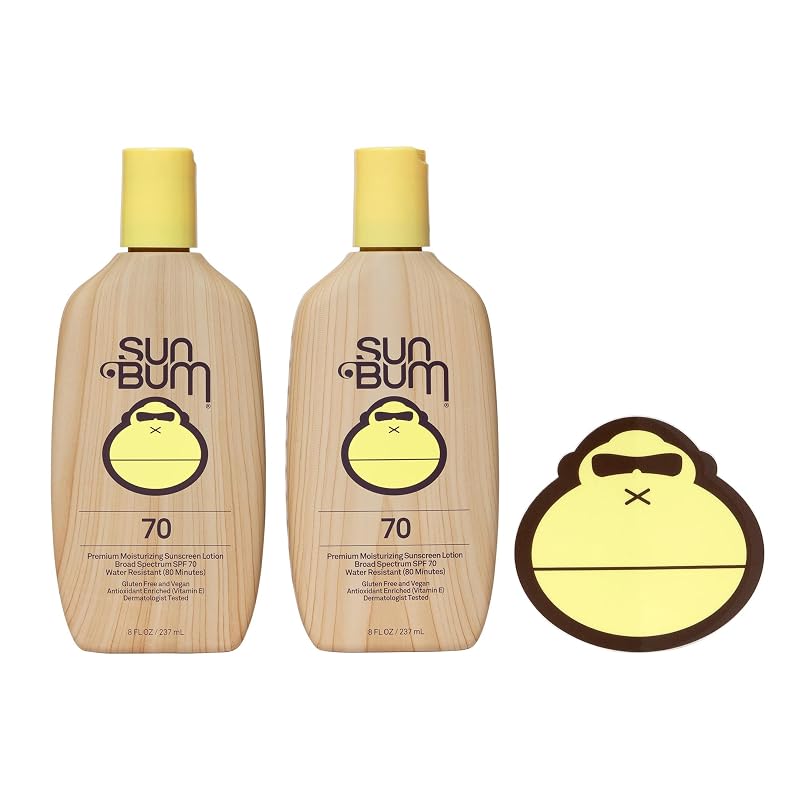Protetor solar corporal Sun Bum Original SPF 70, com vitamina E, sem Octinoxate e Oxybenzone, pacote com 2 unidades de 237 mL