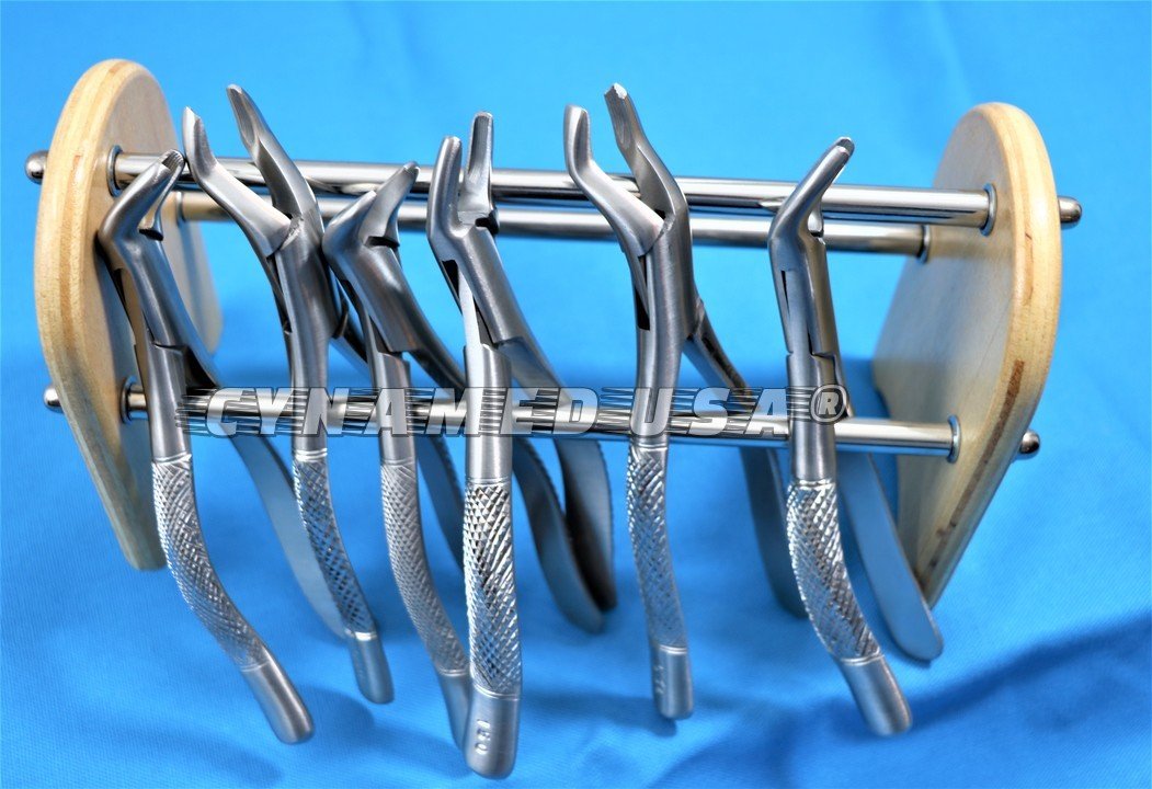 New Set of 6 German Stainless Steel Dental EXTRACTING Extraction Forceps Without RAACK