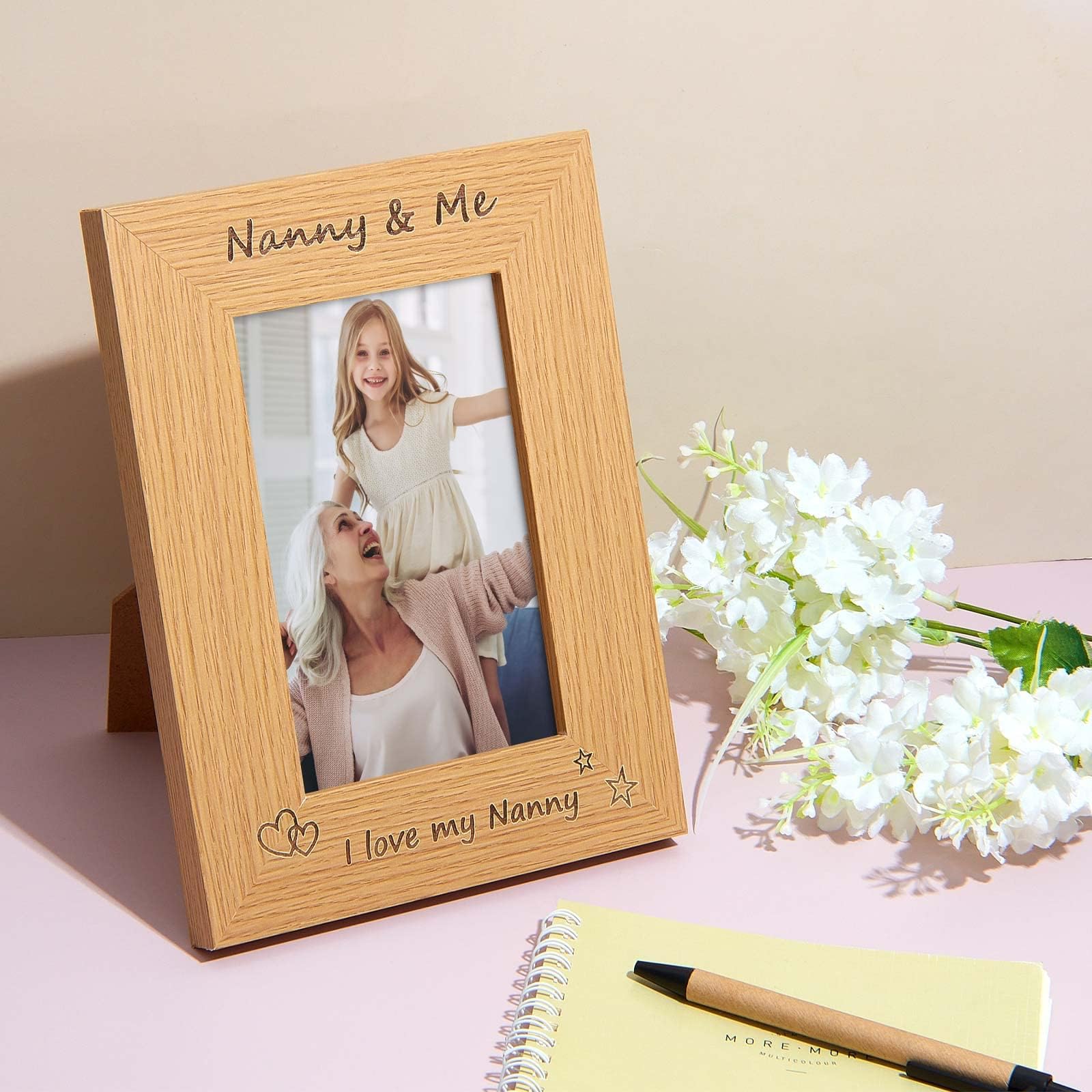 I Love My Nanny 6 x 4 Inch Picture Frame Gift - Nanny & Me Photo Frame for Christmas