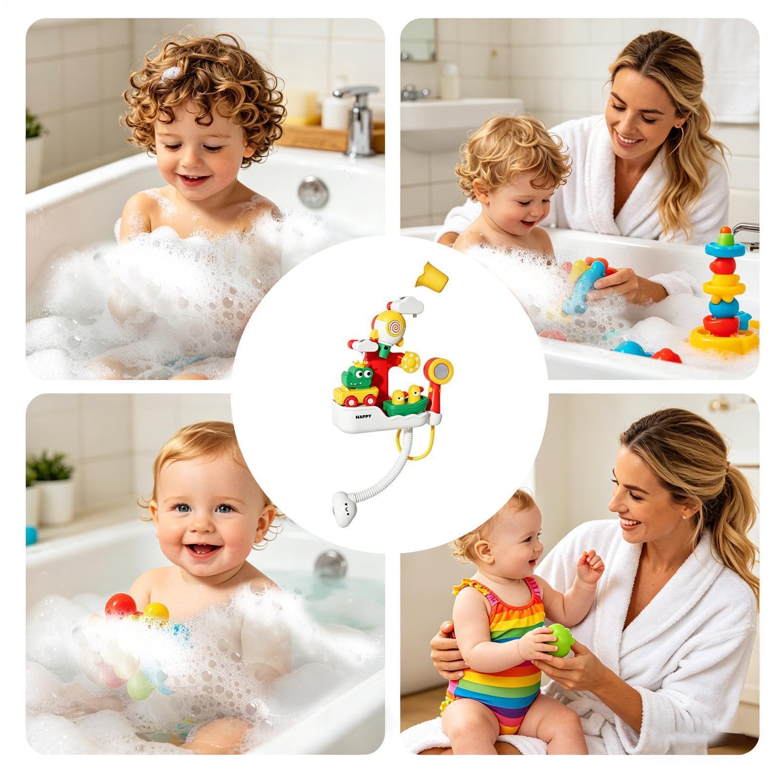 Giocattoli per il Momento del Bagnetto Giocattoli Educativi da Bagno | con Soffione Doccia per il Bagno per in Casa Bagno Doccia Esterno Vasca Regali Feste per Bambini e Bambine