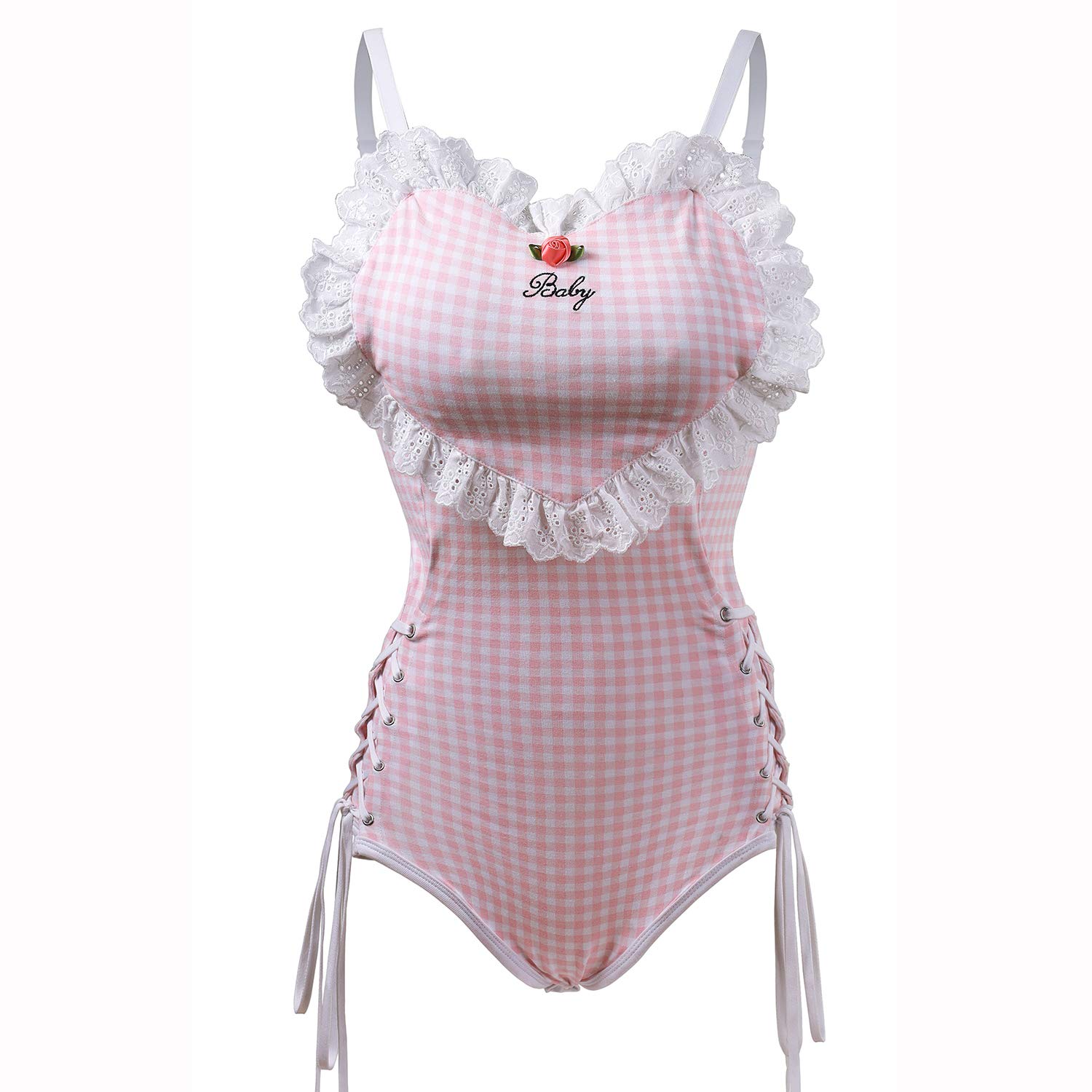 Littleforbig Cotton Fancy Bunny Romper Onesie Pajamas Teddy Lingerie One Piece Babydoll Bodysuit