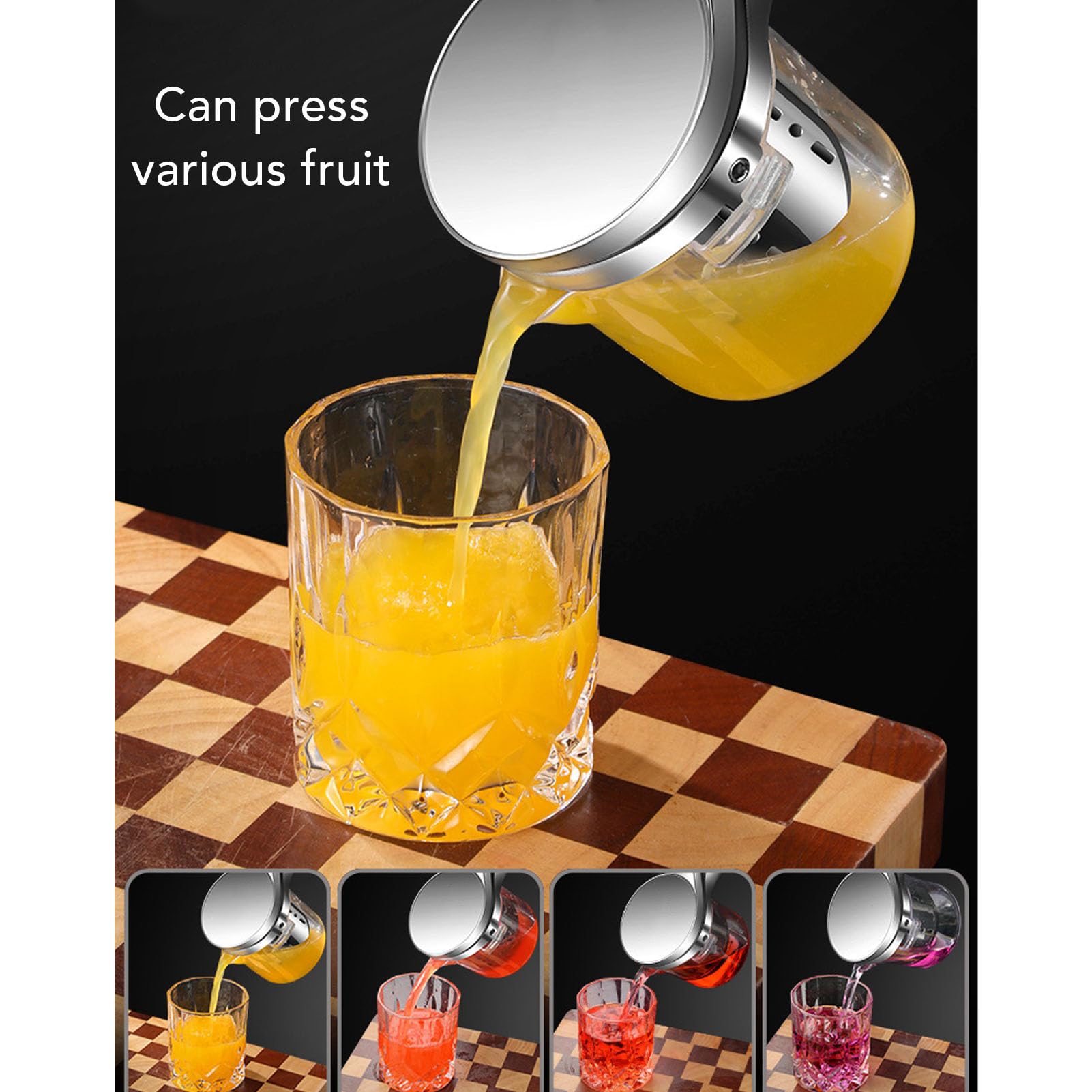 Luocute Spremiagrumi Manuale, Spremiagrumi Resistente in Acciaio Inossidabile 304 con Filtro per Semi, Manuale per Arancia Melograno Limone Lime Pressatura