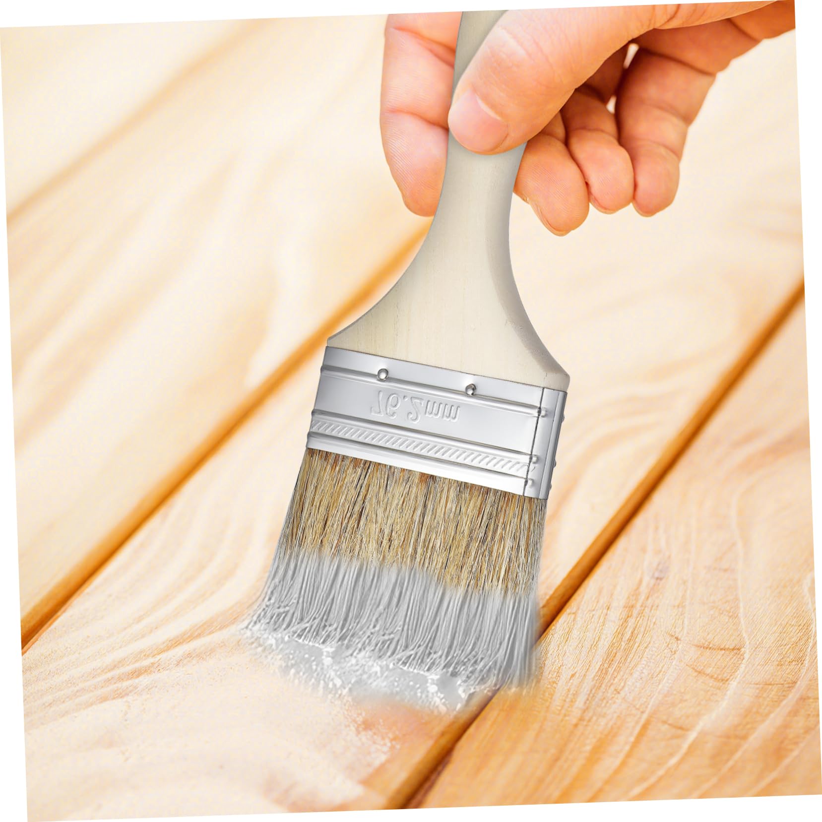 Gadpiparty 10pcs Pig Bristle Brushes Handle Basting Chip Paint and Pastry Brushes for Cooking Crafts Projects Ergonomic and Versatile