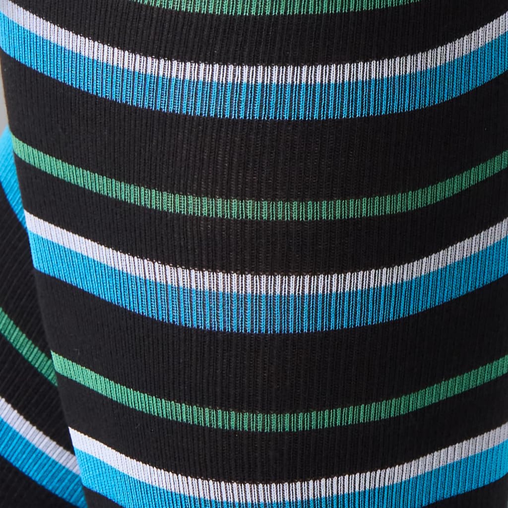 SOLIDEA Gambaletti STRIPE GAME HORIZON, Colore NERO, Calze a compressione graduata 15/21 mmHg Art. 0627A0
