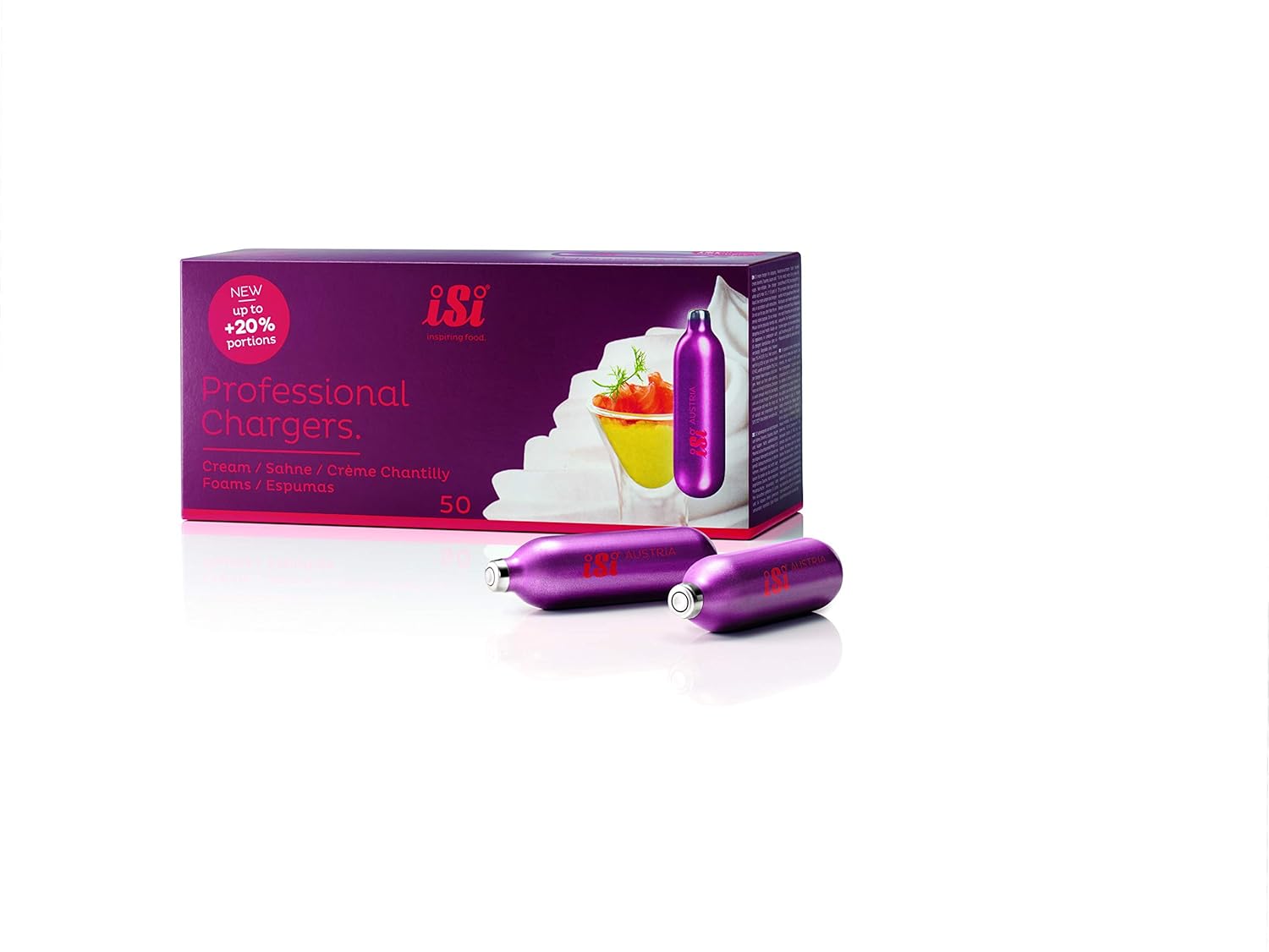 iSi North America Pro 8.4g Cream Chargers, 50-pack (12 boxes)