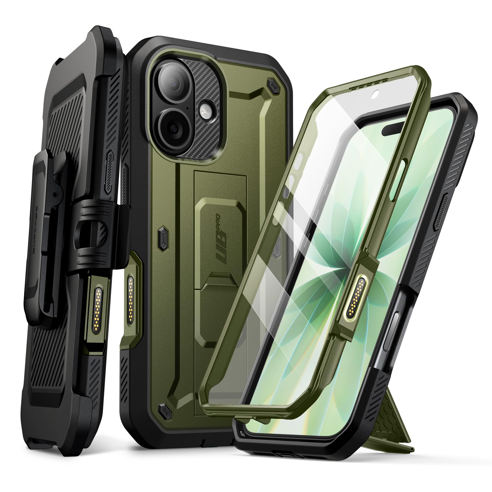 i-Blason Cover per iPhone 17 Pro 6.3'' con Supporto Integrato MagSafe [Pellicola Temperata 9H] [Protezione Militare] [Pulsante Controllo Fotocamera] Custodia Magnetica a Copertura Totale (Corallo