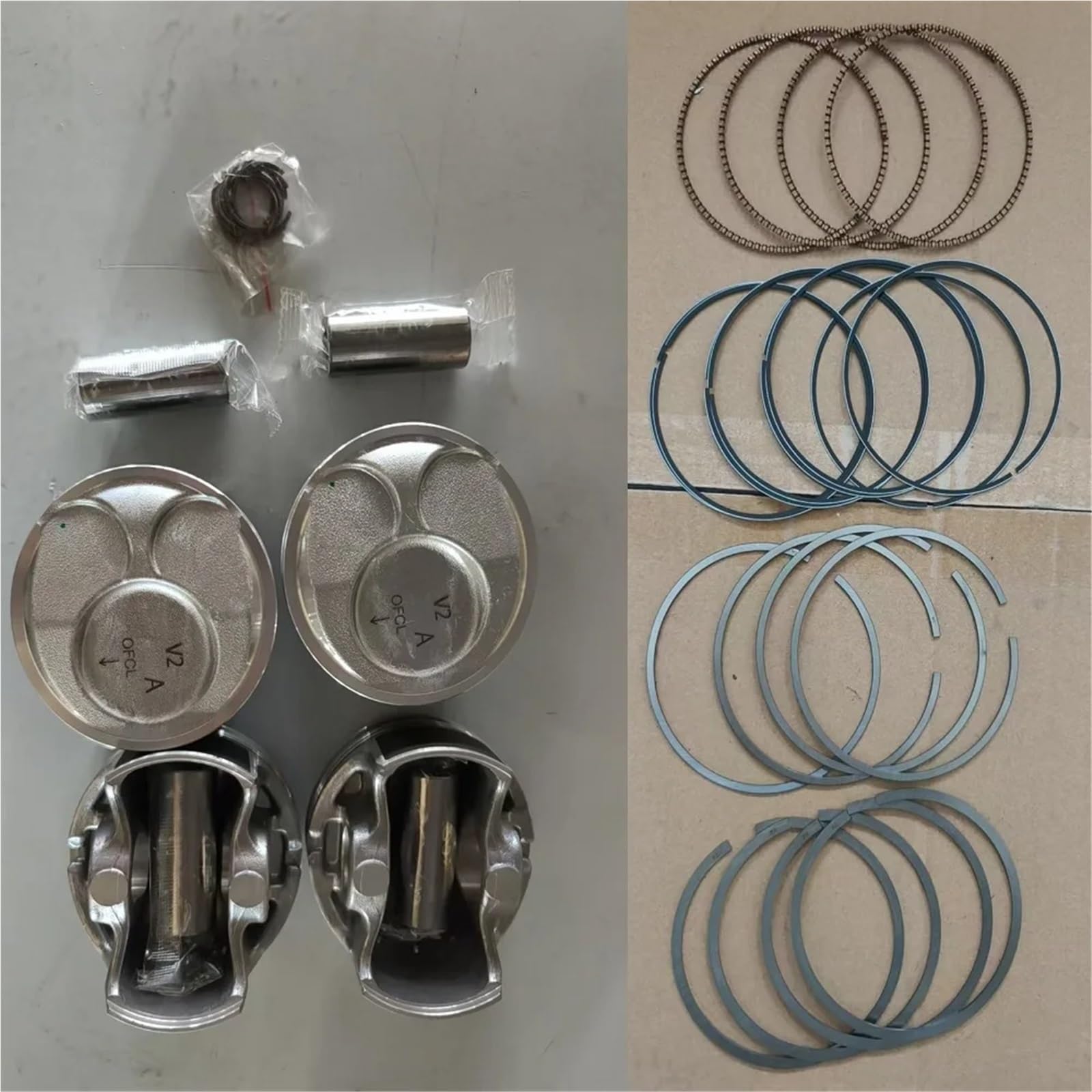 Set pistone Set di 4 pistoni e fasce elastiche motore per HYUNDAI SONATA HYBRID 2.0 G4NG