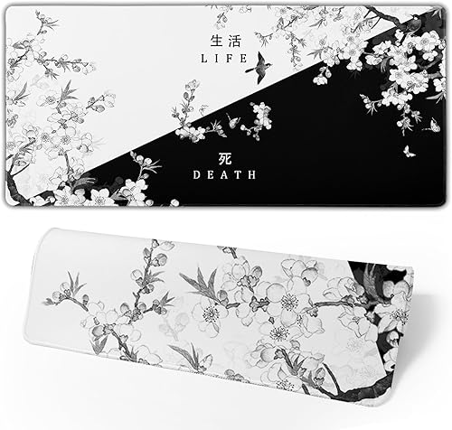 Miniatura 10 de Topographic Contour - Alfombrilla de mouse para juegos XL, alfombrilla de mouse grande blanca de 31.5 x 11.8 pulgadas, base antideslizante con