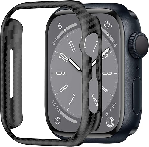 Miniatura 9 de iiteeology Funda de fibra de carbono compatible con Apple Watch Ultra de fibra de aramida auténtica, funda protectora delgada para iWatch de 1.65