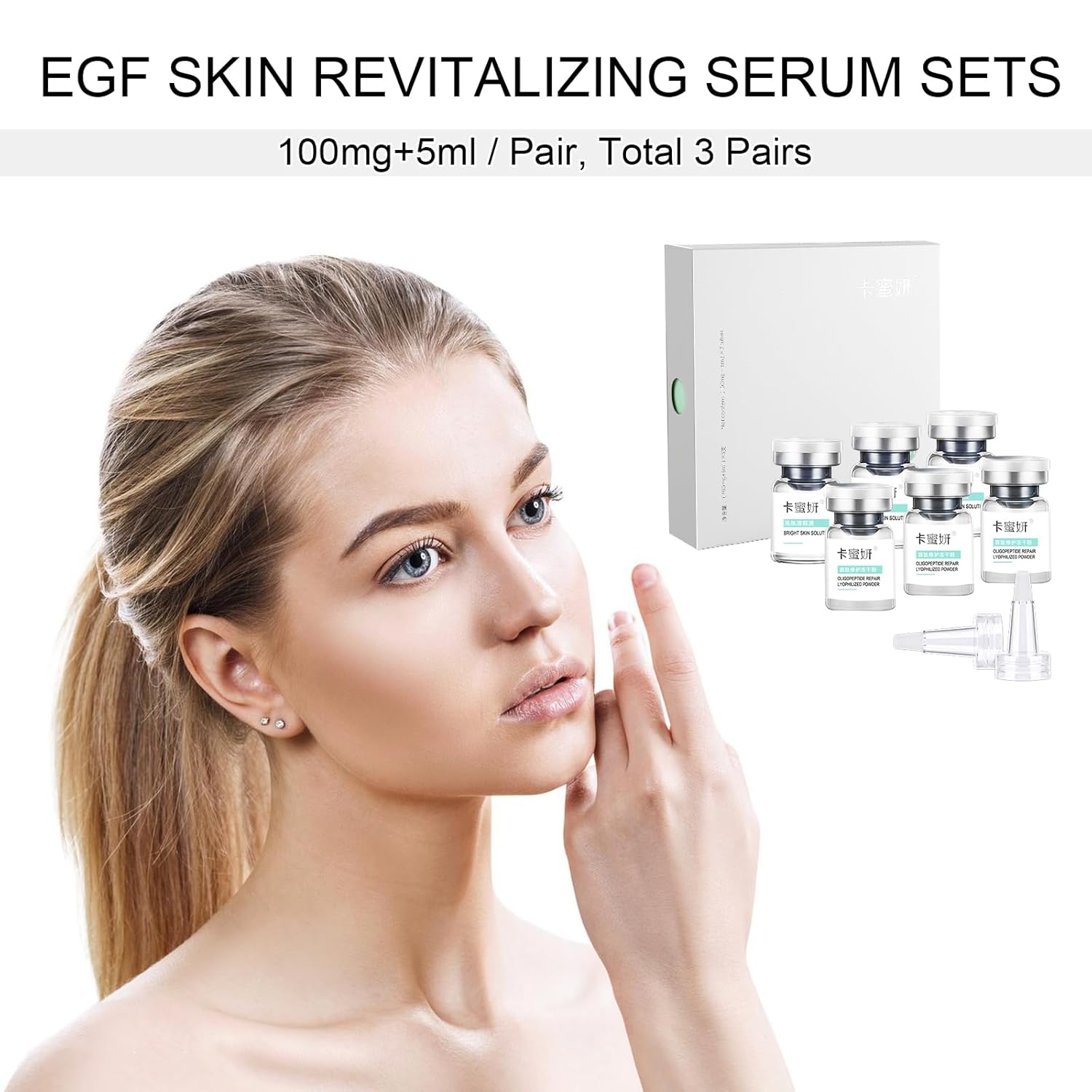 Stem Cell Serum for Face Exosomes for Skin Kit, Plant Extract+Freeze-Dried Hydrolyzed Collagen for Post Treatment Serum, Skin Repair for Improves Skin Radiance Hydrating Skin-Firming, 6 Vial - Image 7