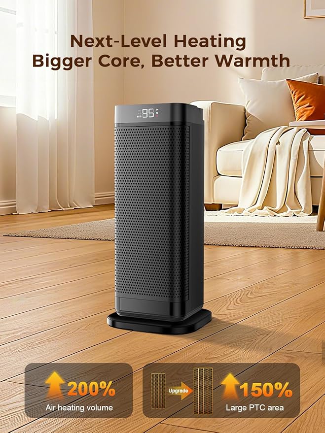 Calefactor Eléctrico Portátil Cerámico PTC 1500W 120V miniatura 2