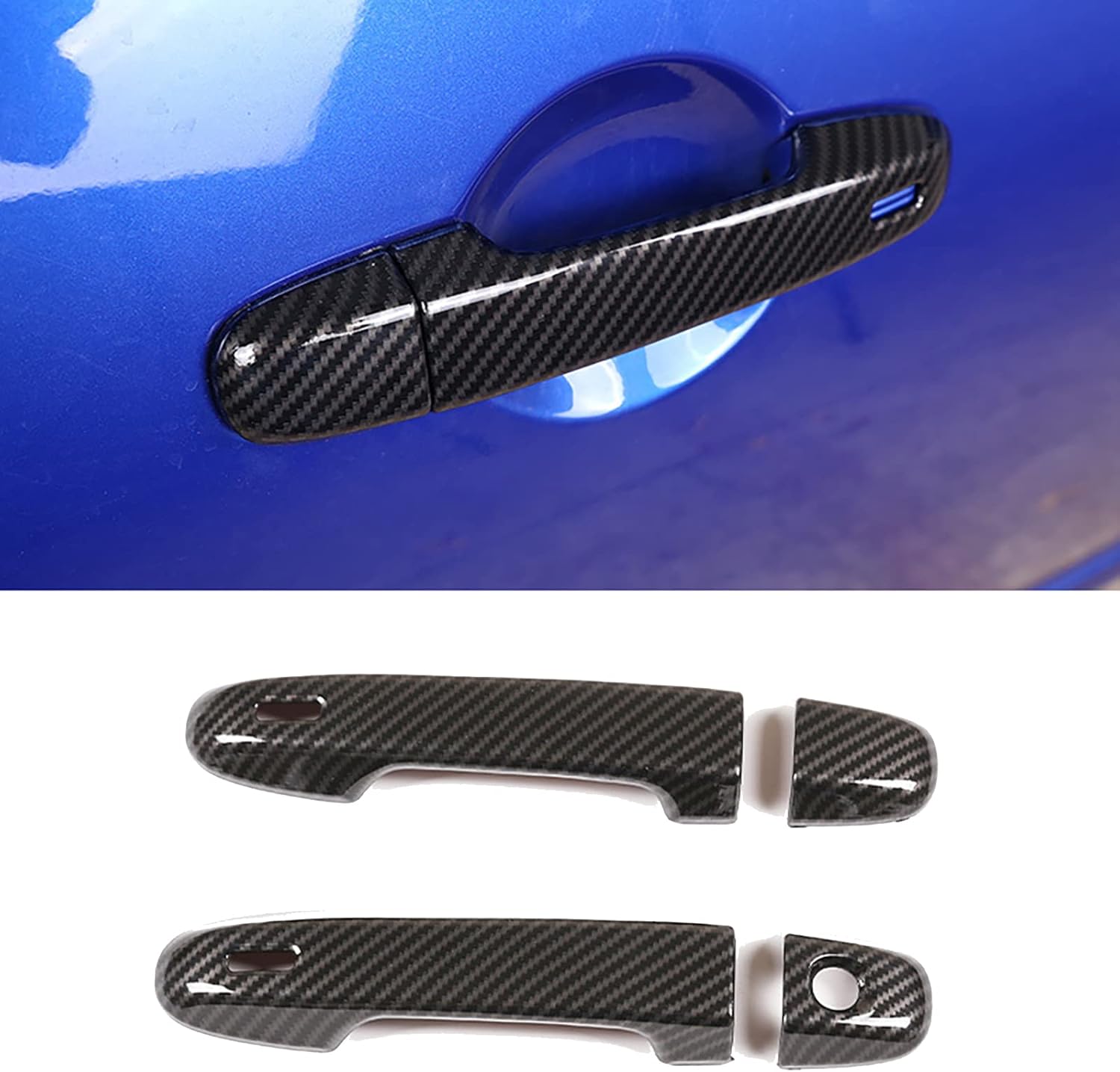 Car Accessories Fit for Subaru BRZ Toyota 86 2012-2020 Out Side Door Handles Cover Trim (Carbon Fiber Style) ABS 4 PCS