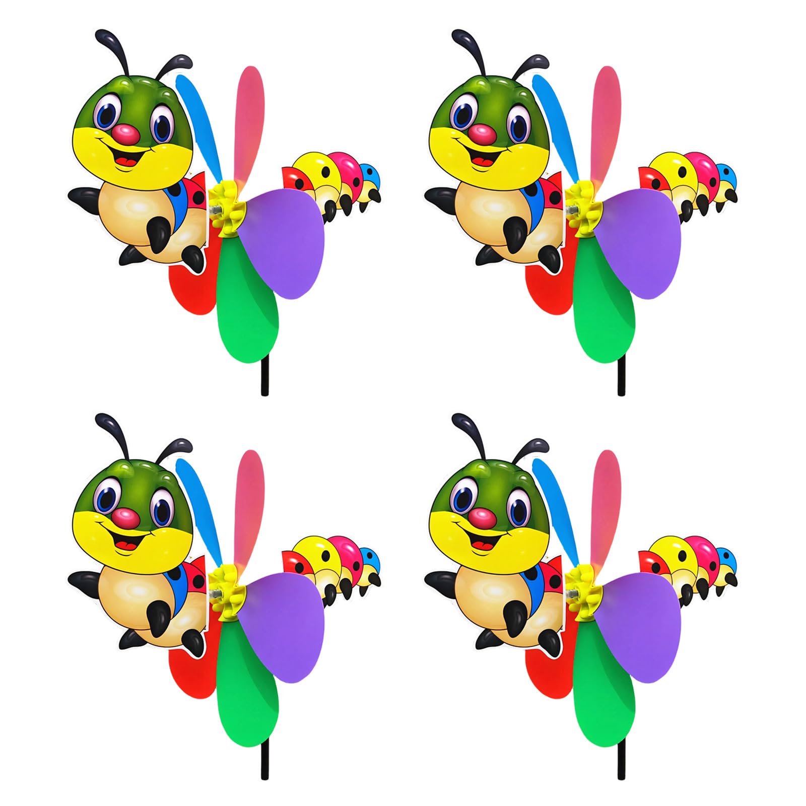 Colorful Cartoon Animal Wind Spinner Children Toy Scare Birds Away Wind Spinner Garden Windmills Adornment Cartoon Animal Windmills