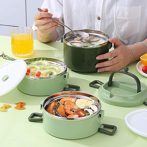 Miniatura 6 de Niiyen Lonchera con aislamiento térmico para alimentos calientes, lonchera Bento portátil para adultos, almacenamiento de alimentos fríos y