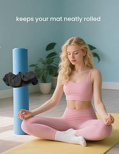 Miniatura 5 de Coletero para esterilla de yoga – Mantiene tu esterilla de yoga con estilo – Tela duradera y elástica – Se adapta a todas las esterillas de yoga