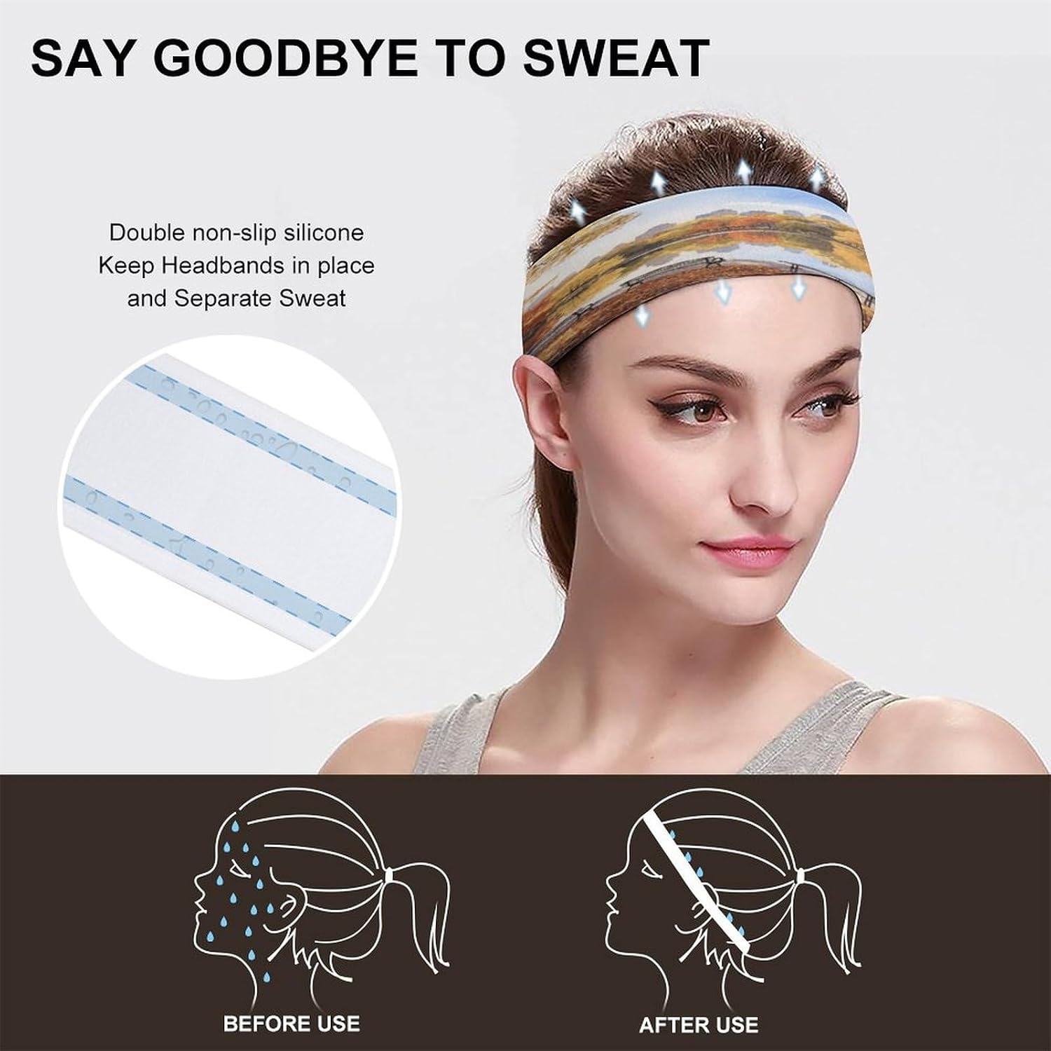 Central Park Autumn Scene Sport Headbands Sweatband Athletic Headband