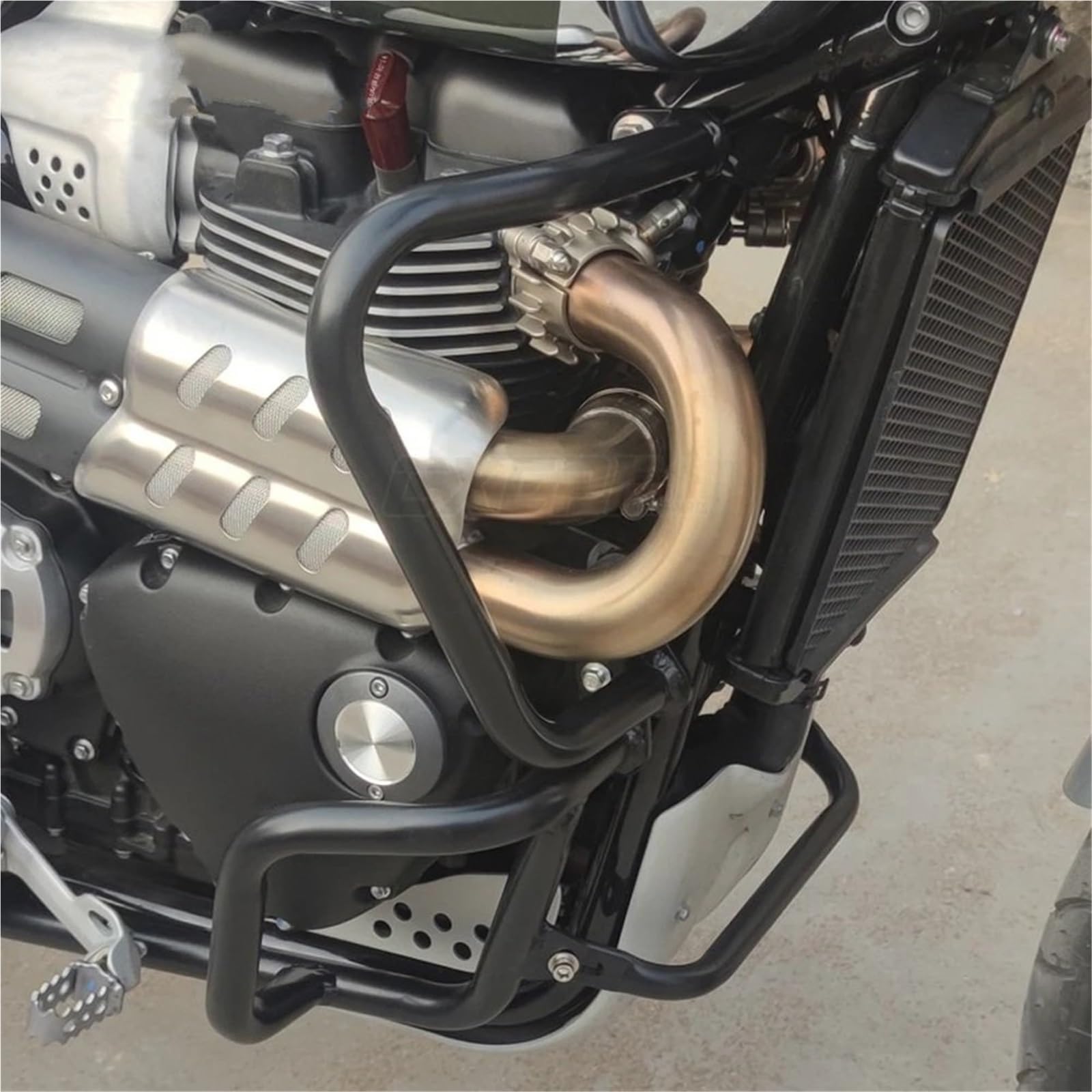 Płyta Podwozia Motocykla owiewki osłona Pasuje do Triumph Scrambler 1200 XC/XE 2019-2020 Highway Crash Bar Safety Protection Dolne zderzaki Motocyklowe Osłona silnika(Down Bumper)
