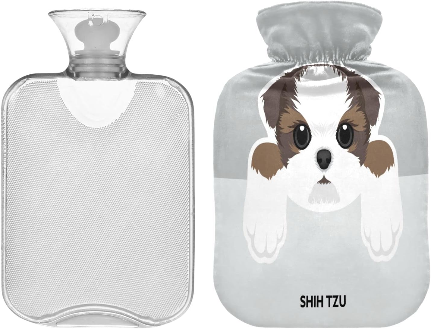 Portraits of Stone Puppies Dogs Hot Water Bottle 1L Winter Hot Water