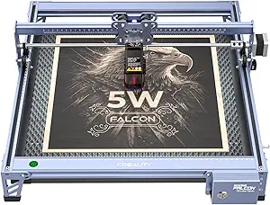 Creality Falcon 5W Laser Engraver, with Honeycomb Laser Bed 500x500mm, 10000mm/min, 72000mW High-Precision Laser Cutter for Wood, Acrylic, Pre-Installation and Out-of-The-Box
