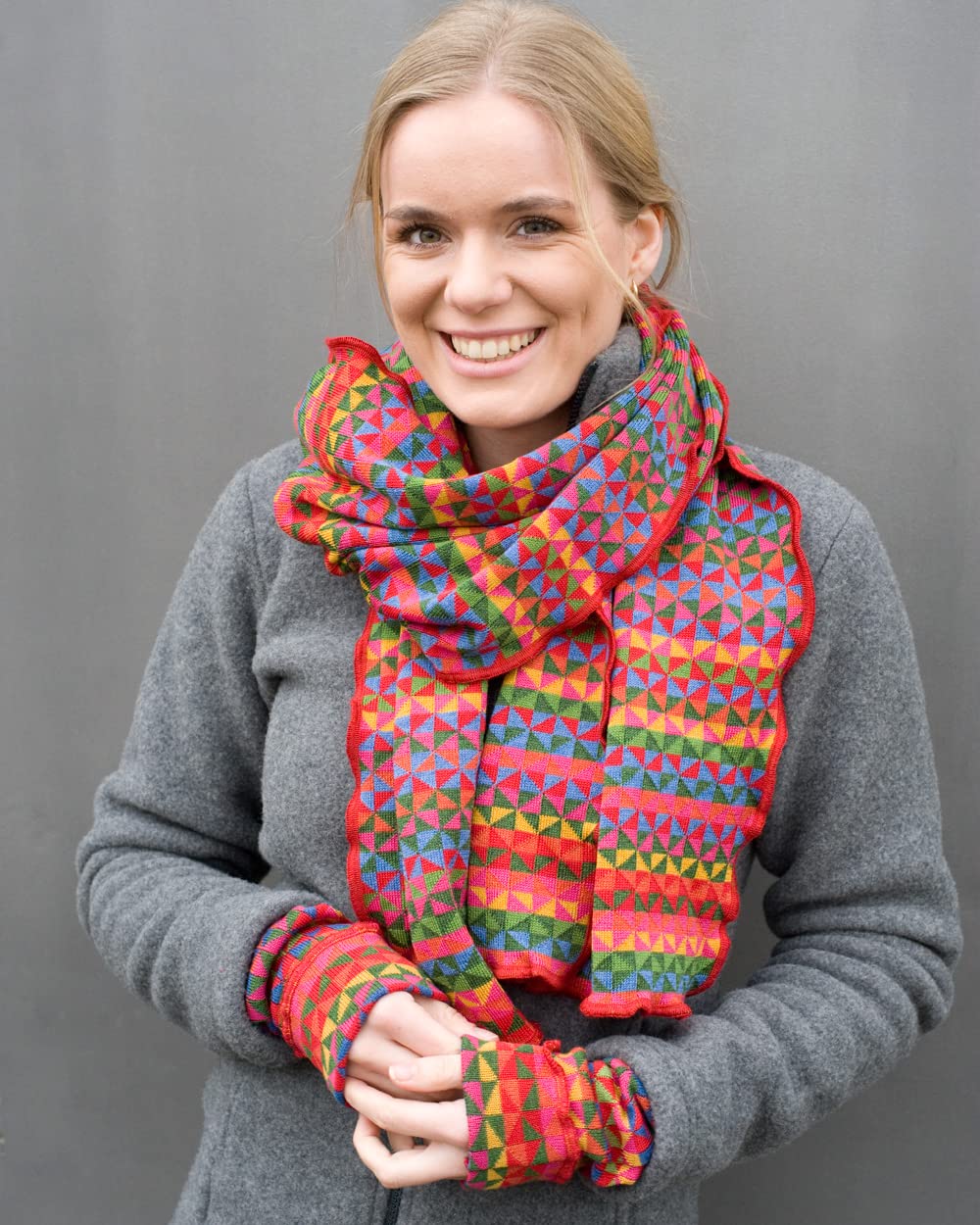 Invero, Merino Schal Pat, 100% Wolle