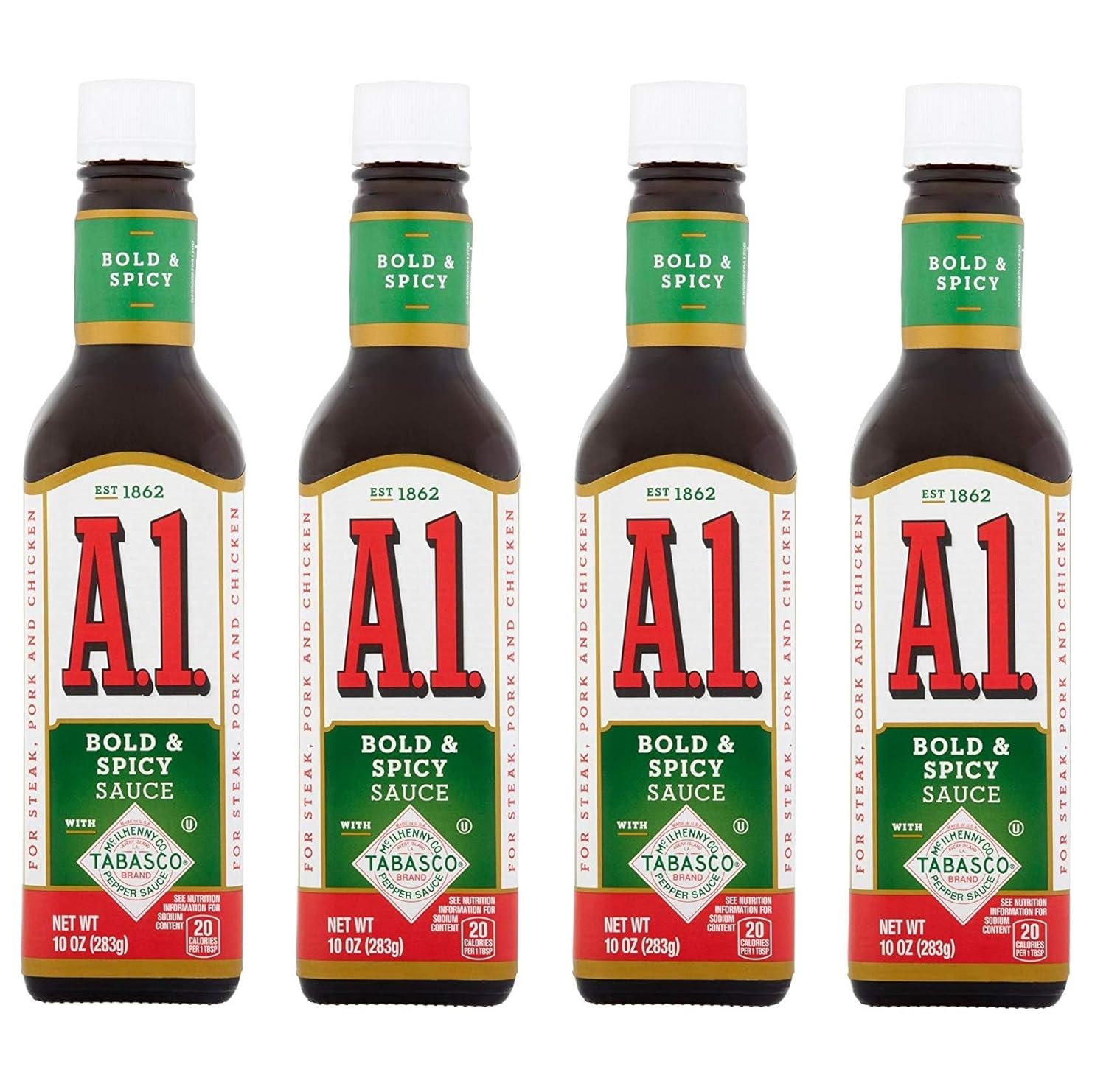 A.1. Bold & Spicy Sauce Bottle, 10 Oz (Pack of 4)