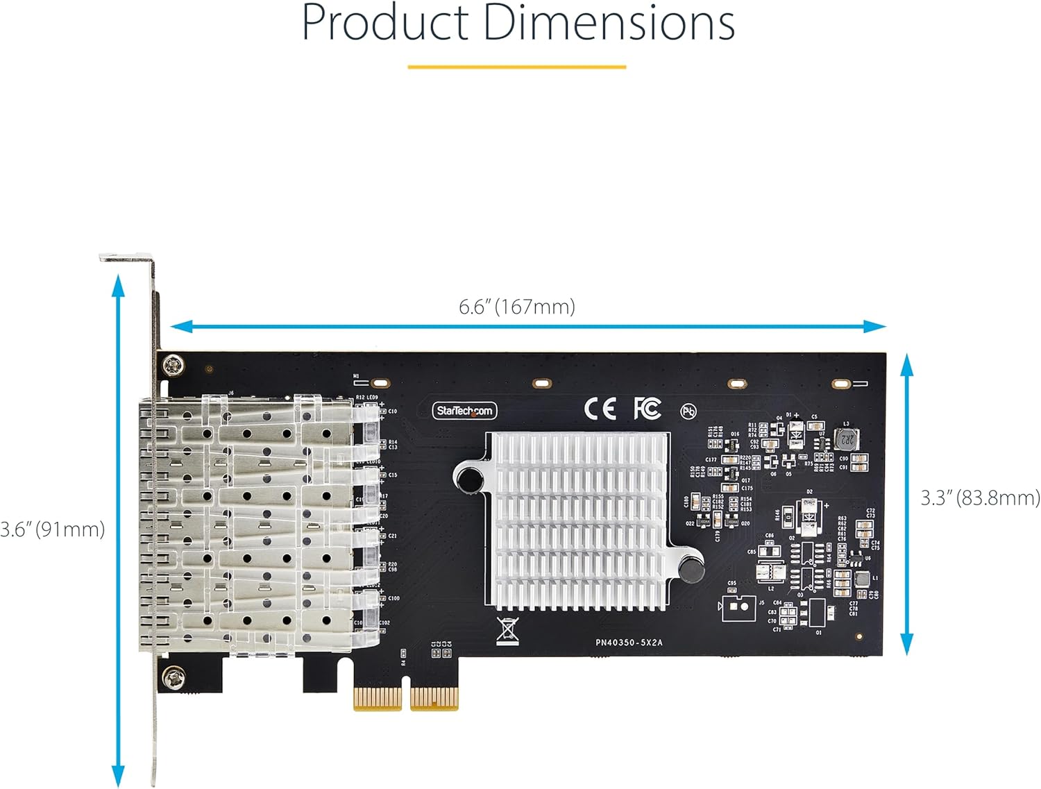 StarTech.com 4-Port GbE SFP Network Card, PCIe 2.0 x2 (x4, x8, x16 Compatible), Intel I350-AM4, Quad-Port Gbit Ethernet NIC - Image 6
